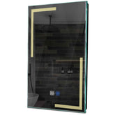 Specchio LED Verticale | Pulsanti touch | Funzione anti-appannamento | Luce bianca calda - Reyze Serie Minimal Modello 2